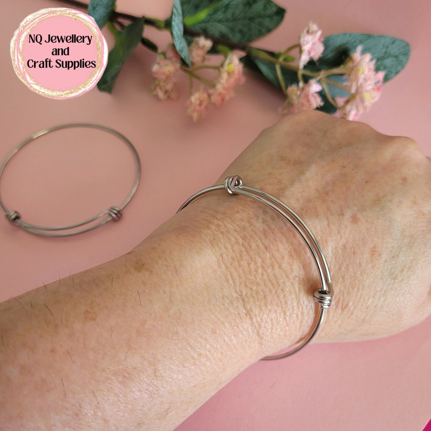 BRACELET Stainless Steel Expander / Extending Bracelet Bangle / 316L Surgical Stainless Steel x 1