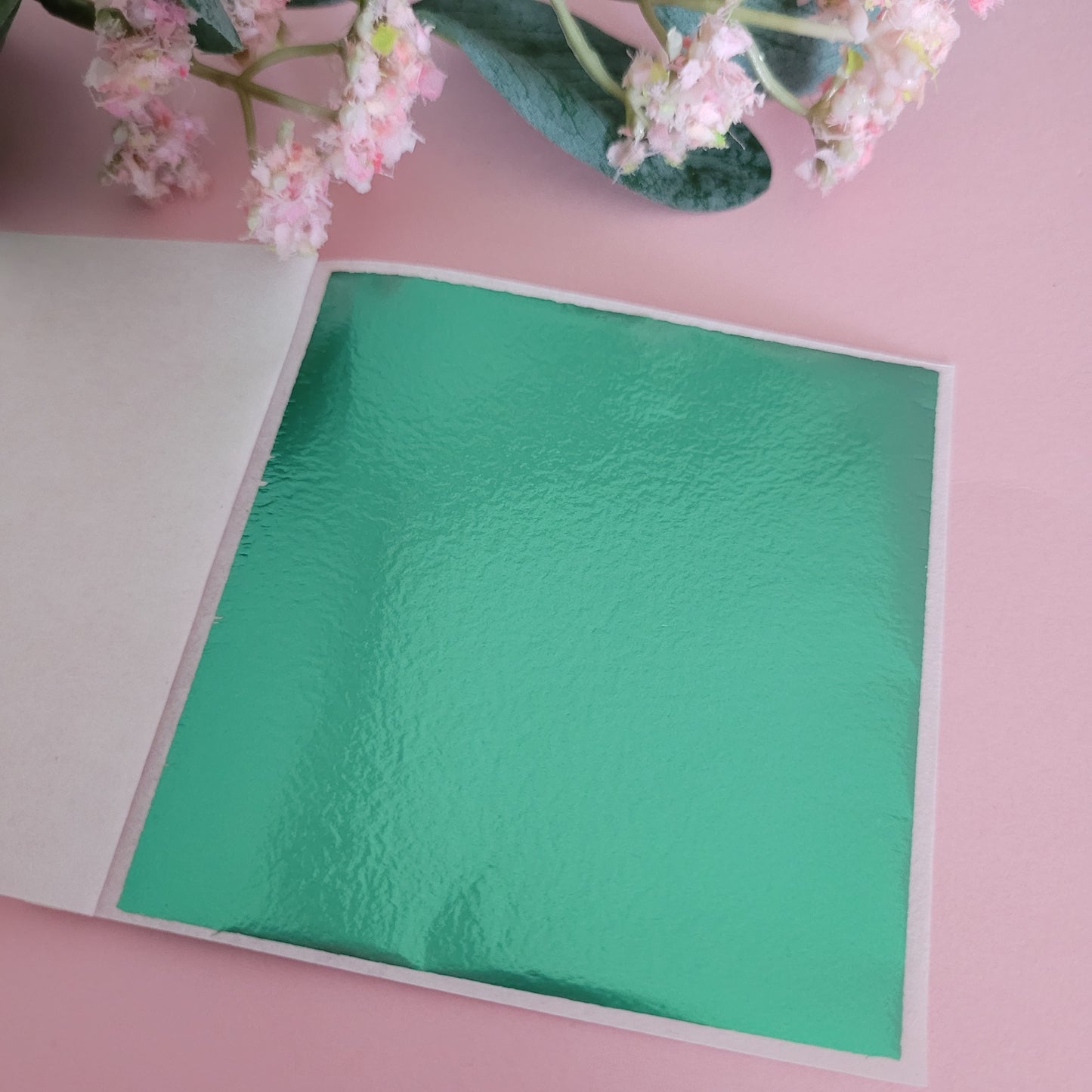 Coloured & Metallic Leaf Foils 10 Sheets for Resin / Polymer Clay / Nail Art / Artwork / Acrylic Resin