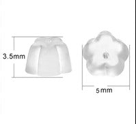 Silicone Daisy Flower Earring Backs - Qty 100/200